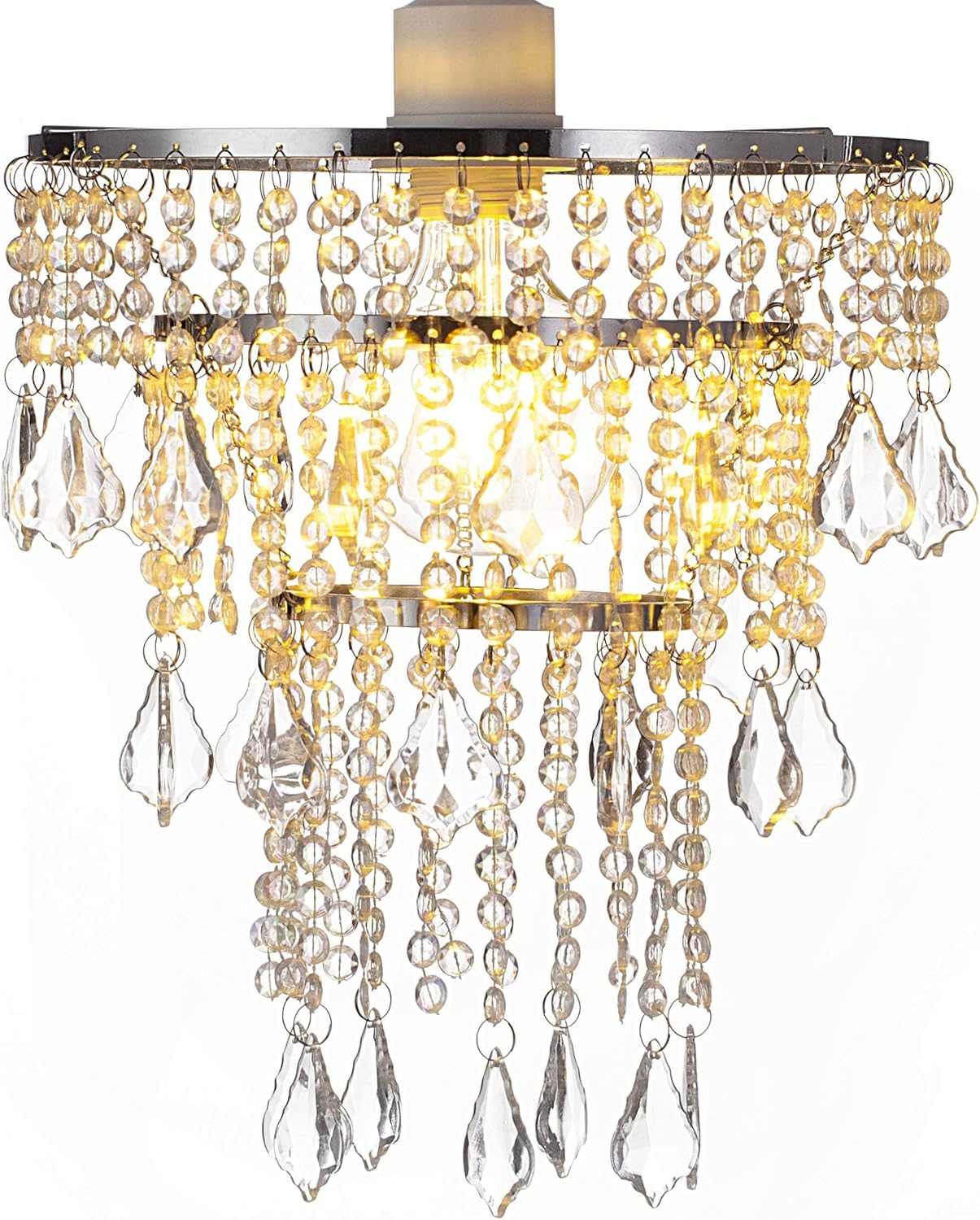 Acrylic Chandeliers Lampshade - Mini Beaded Light Fixture - Crystal Pendant Ceiling Light Shade for Wedding/Bedroom/Hallway/Bathroom