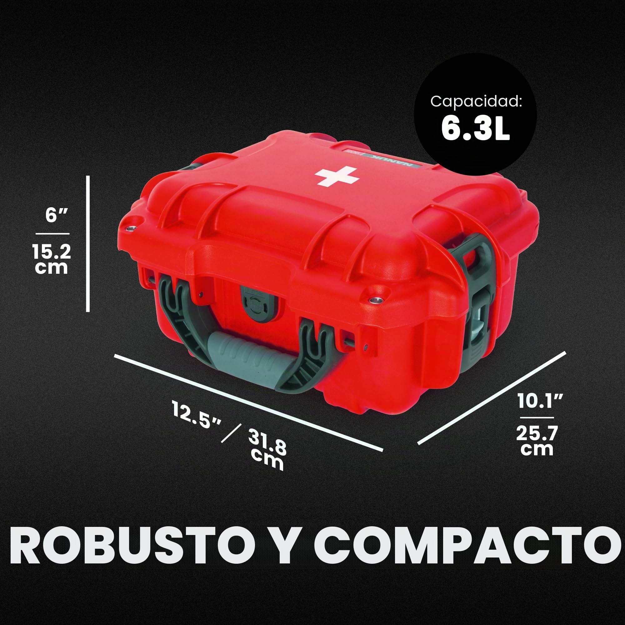 NANUK Maletín de primeros auxilios vacío: ideal para organizar un botiquín de primeros auxilios, con certificación IP67, resistente a los golpes y al polvo, y flotante (905)