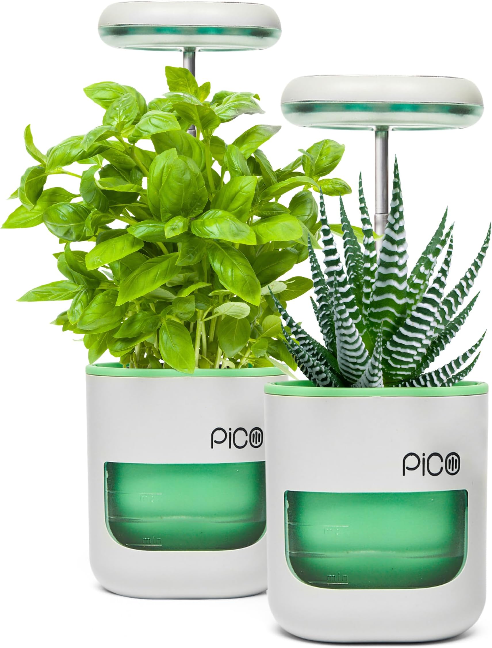 Pico Planter Indoor Garden with Plant Grow Light. This Herb Growing Kit is the Perfect Self Watering Planter. An Indoor Garden for Your Home and Office. Grow with Soil or Soil-Less Hydroponics