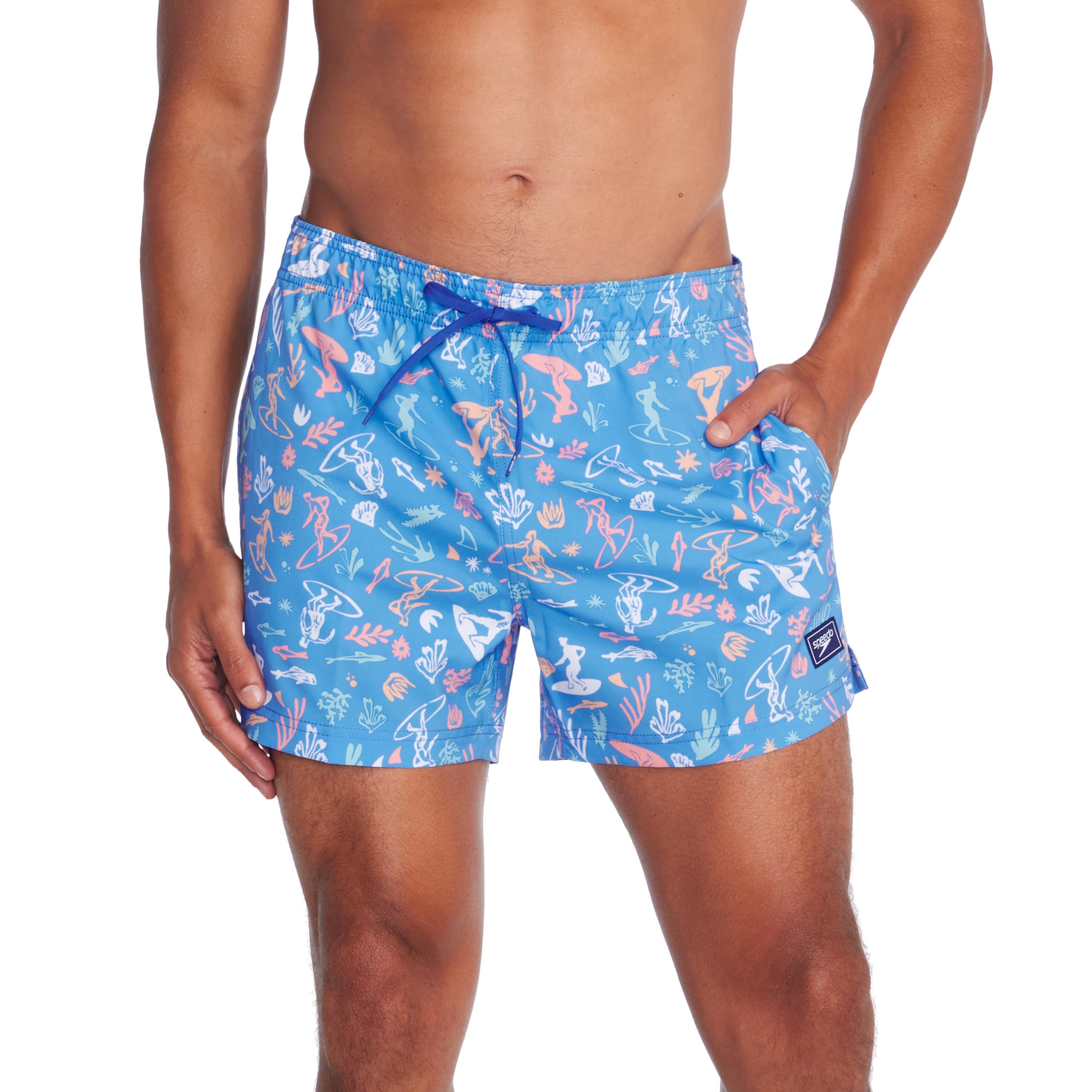Speedo Unisex Surf Cut Out Men's Swim Trunk Short Length Redondo Striped