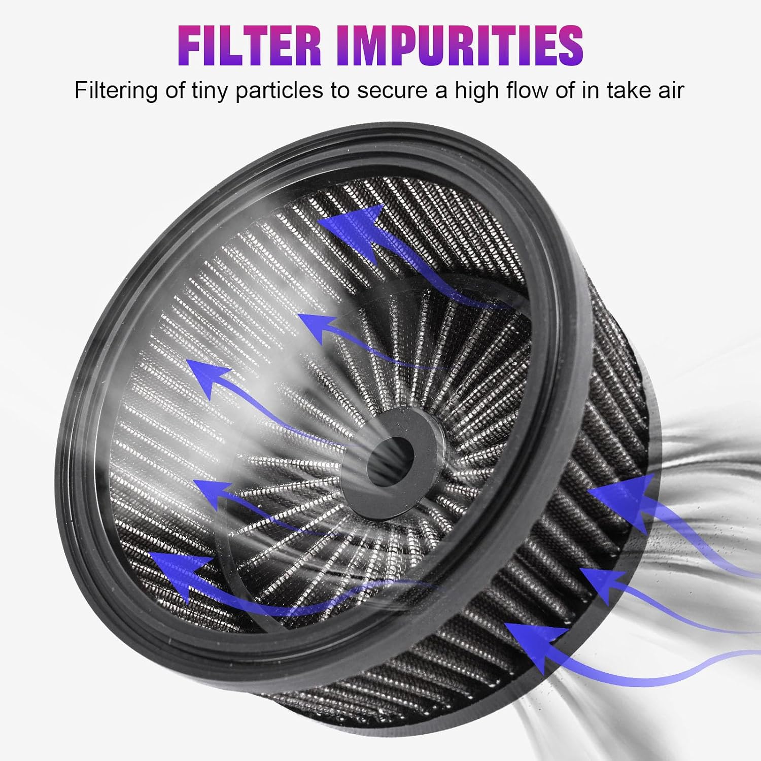 High Performance Air Filters Cleaner Fit for Harley Touring Street Road Glide Road King Softail Dyna FXDLS FXR (White)