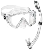 Cressi Panoramic Wide View Mask & Dry Snorkel Kit for Snorkeling, Scuba Diving - Pano 3 & Supernova Dry: Designed in Italy