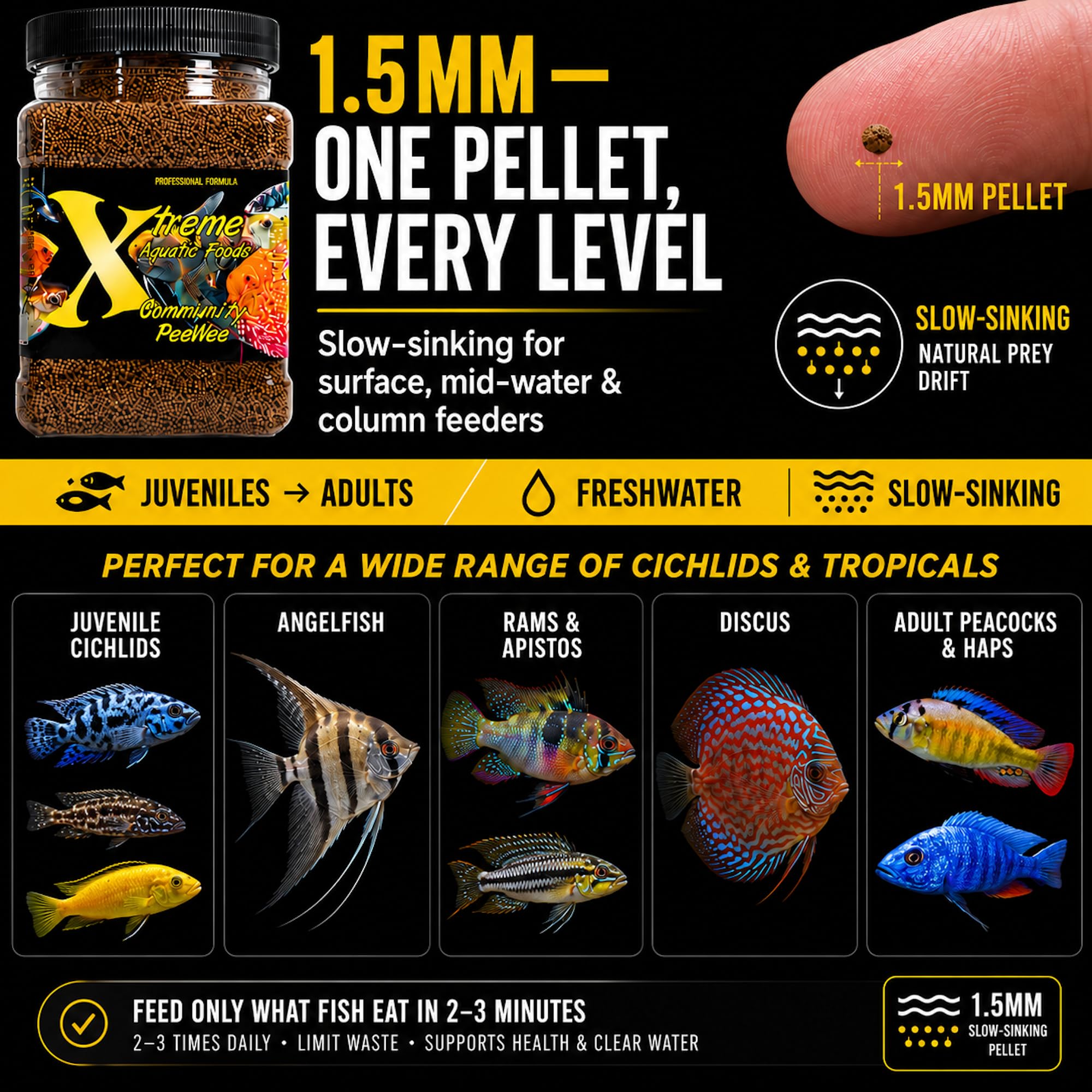 Xtreme 2217-E Aquatic Foods - Cichlidera, 50 ml