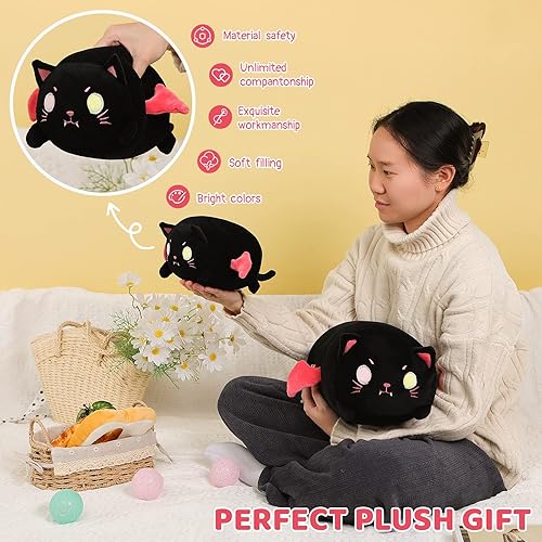 Miniatura 72 de AIXINI Bonita almohada de felpa de ajolote rosa de 8 pulgadas, animal de peluche luminoso de salamandra ajolotl, suave peluche Kawaii para abrazar