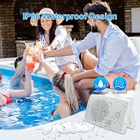 Herdio 6,5" Vízálló Kültéri Hangszórópár - 400W Passzív Fali Hangszóró Erőteljes Basszussal Teraszra, Medencéhez, Kertbe (Fehér) 2