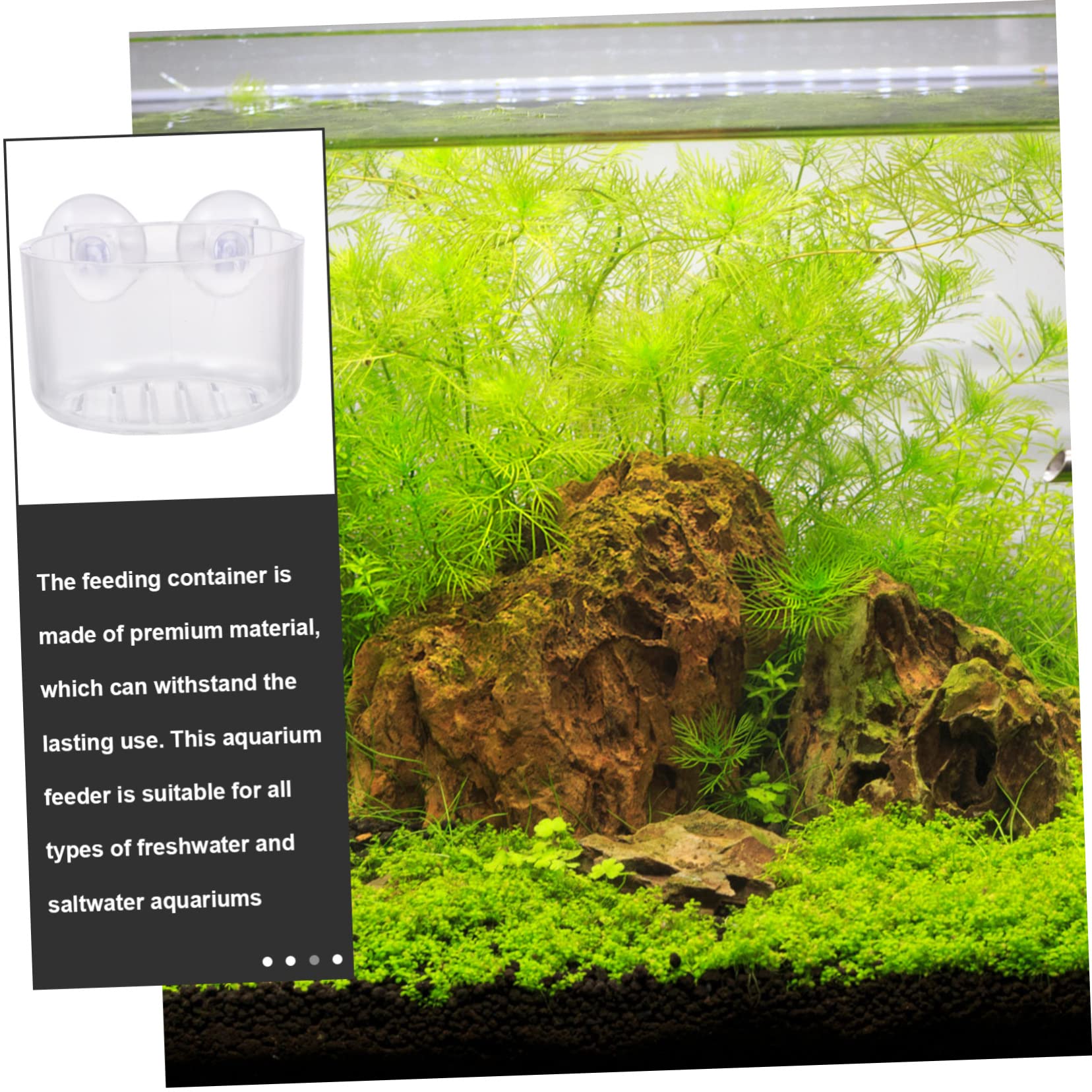 FOMIYES 16piezas Comedero De Acuario para Alimento De Peces Alimentador Transparente para Alimentos De Peces para Rojo y Rojo Diseño Compacto y Práctico para Peceras