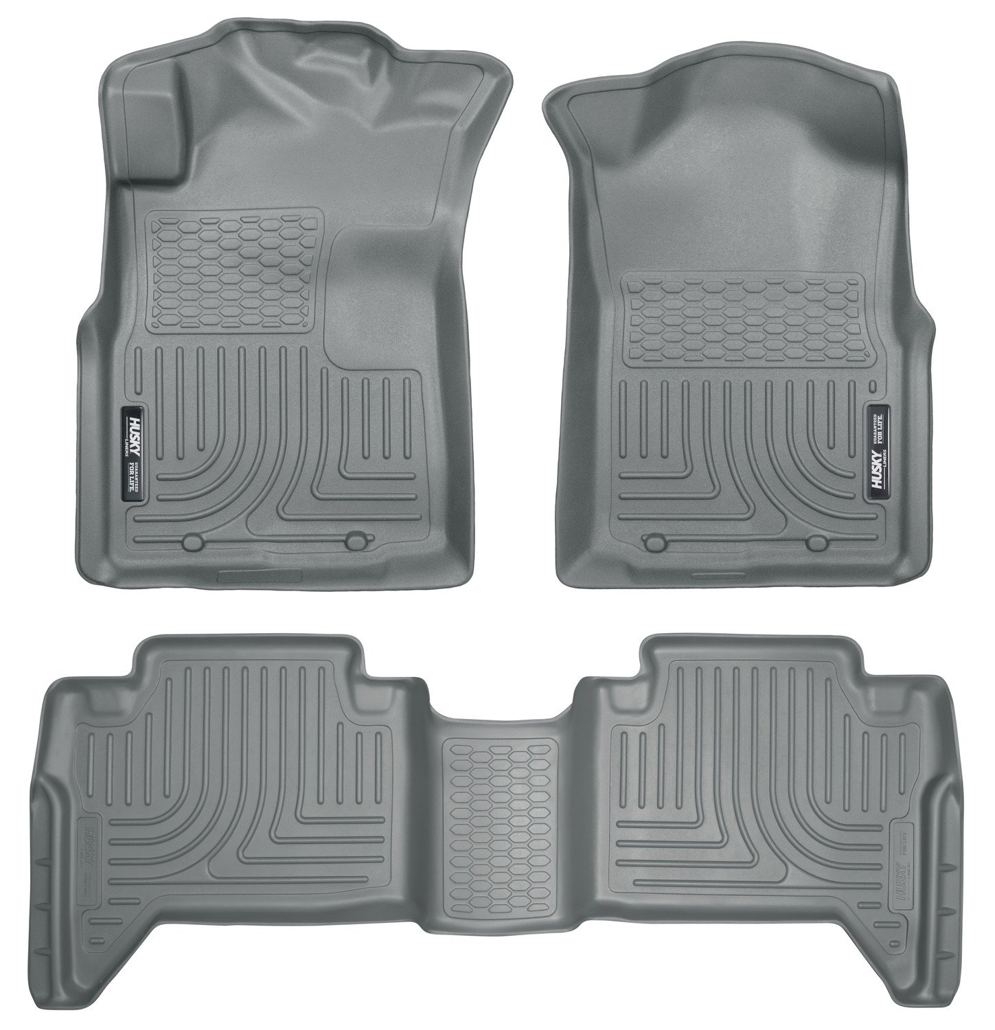 Husky Liners Weatherbeater Floor Mats Fits 2005-2015 Toyota Tacoma Double CAB ONLY Footwell Coverage Front 2nd Row 3-pc