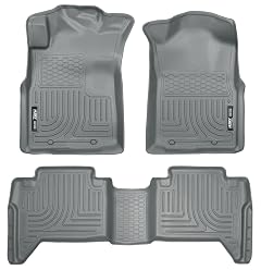 Husky Liners Weatherbeater Floor Mats Fits 2005-2015 Toyota Tacoma Double CAB ONLY Footwell Coverage Front 2nd Row 3-pc