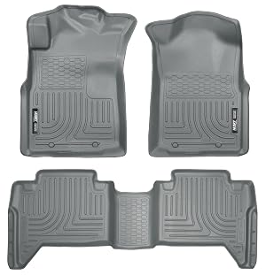 Husky Liners Weatherbeater Floor Mats Fits 2005-2015 Toyota Tacoma Double CAB ONLY Footwell Coverage Front 2nd Row 3-pc