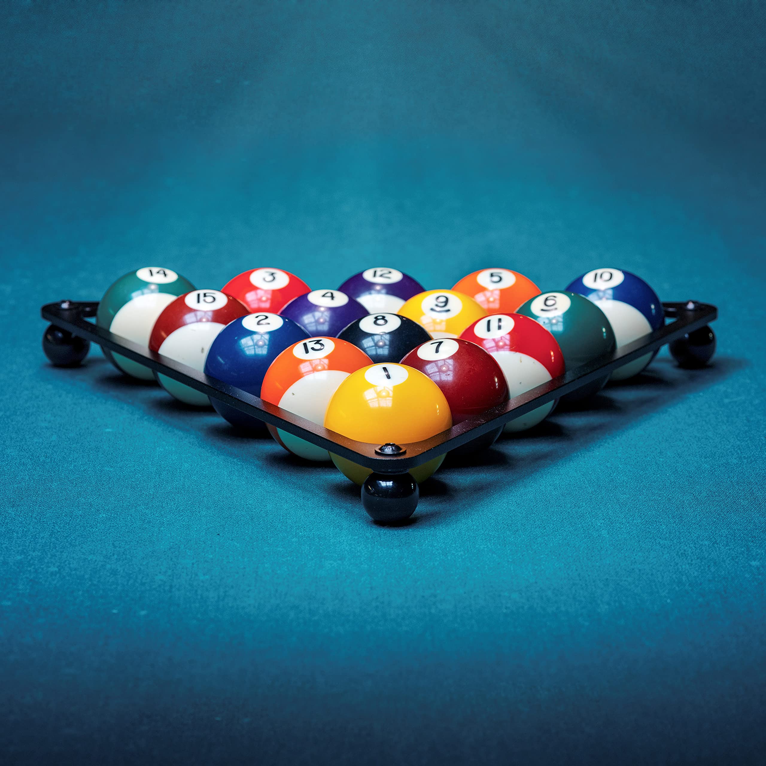 L'intenzione che conta Triangolo da biliardo americano Pool – Pro Design alluminio anodizzato nero bachelite 57,2 mm 50,8 mm
