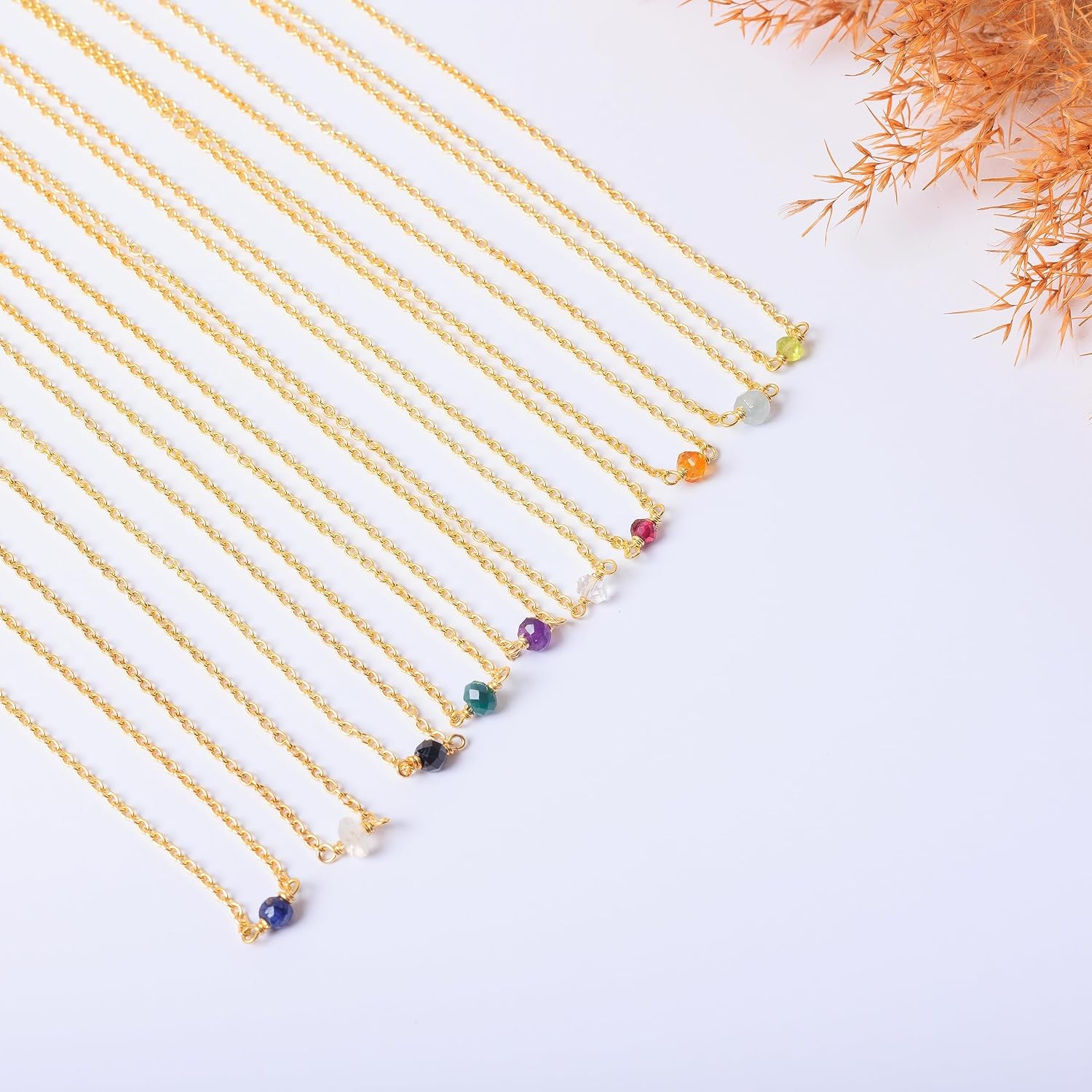 Amethyst Necklace for Women, Premium Gold Minimalist Bead Necklaces - Tarnish Free 18K Gold Vermeil Certified S925 Classic Gold Jewelry for Women - Mothers Day Gifts for Mom