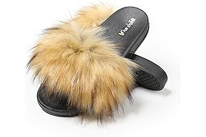 Women's Fuzzy Fluffy Furry Fur Slippers