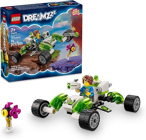 LEGO DREAMZzz - Juguete de auto todoterreno de Mateo, los niños pueden construir un juguete de duna o cuadricóptero, incluye figura de acción de