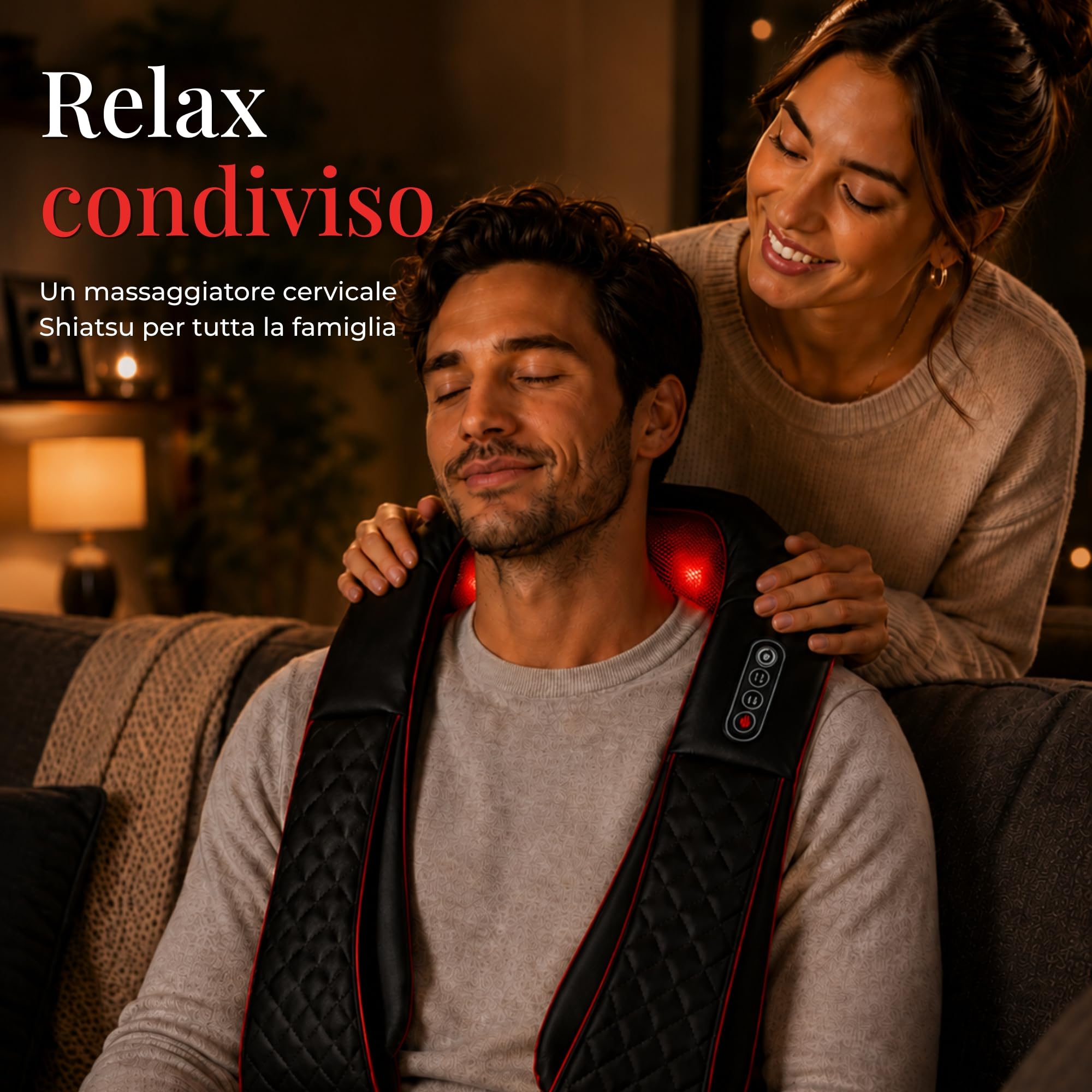 Essy Massaggiatore Cervicale Shiatsu con Calore, Spalle, Schiena | Regalo Massaggiante per Donne e Uomini per Rilassare la Muscolatura