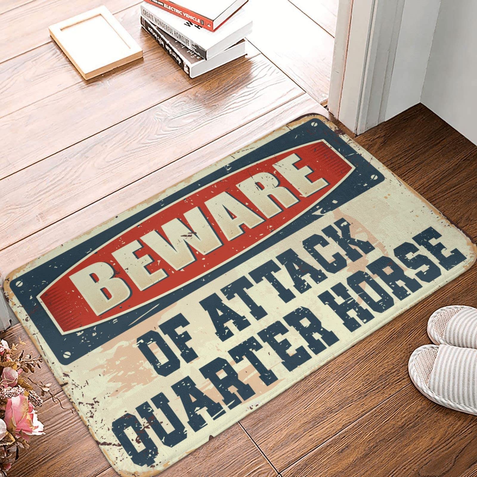 Tapis de porte d'extérieur Quarter Horse pour garder votre entrée propre avec originalité