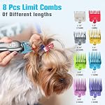 Pantoufles pour chien pour les cheveux épais et les manteaux,Trimeur de cheveux de chien à faible bruit, Rasoir sans fil rechargeable pour chien avec lame en acier inoxydable, Kit de grooming pour chien de petit chien