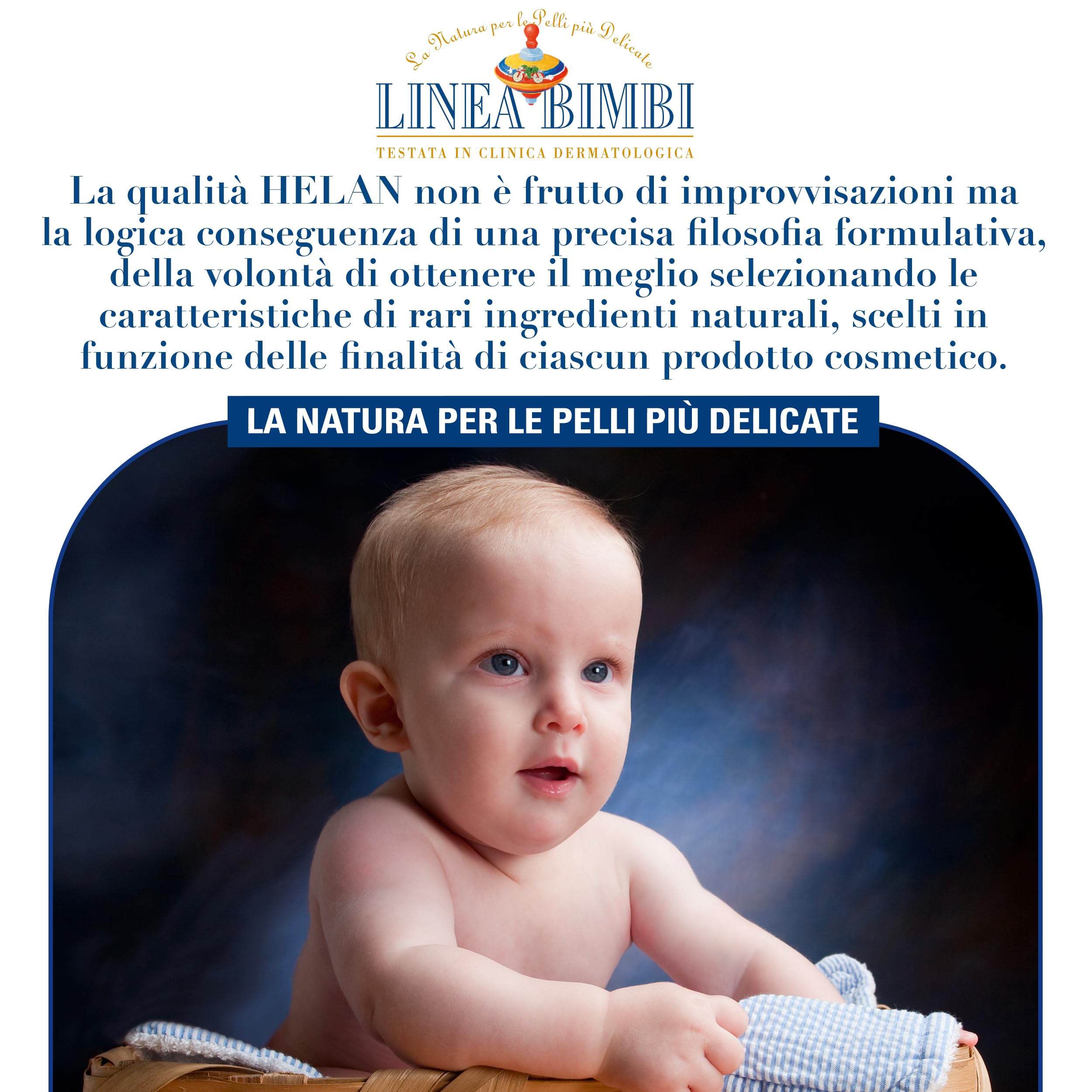Helan, Linea Bimbi - Set Bagnetto Neonato, Beauty Case Neonato Kit Nascita Igiene con Crema Corpo Idratante, Bagnoschiuma Shampoo, Crema Cambio Pannolino e Olio Corpo, Prodotti Bagno per Idee Regalo