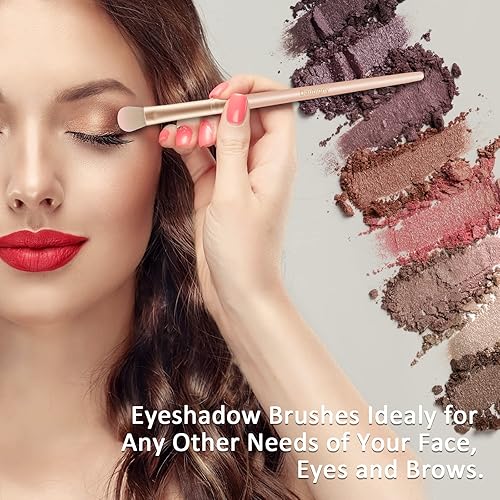 Miniatura 6 de Daubigny - Juego de 16 brochas de maquillaje sintético de alta calidad con brochas de base profesional, correctores de polvo, sombras de ojos,