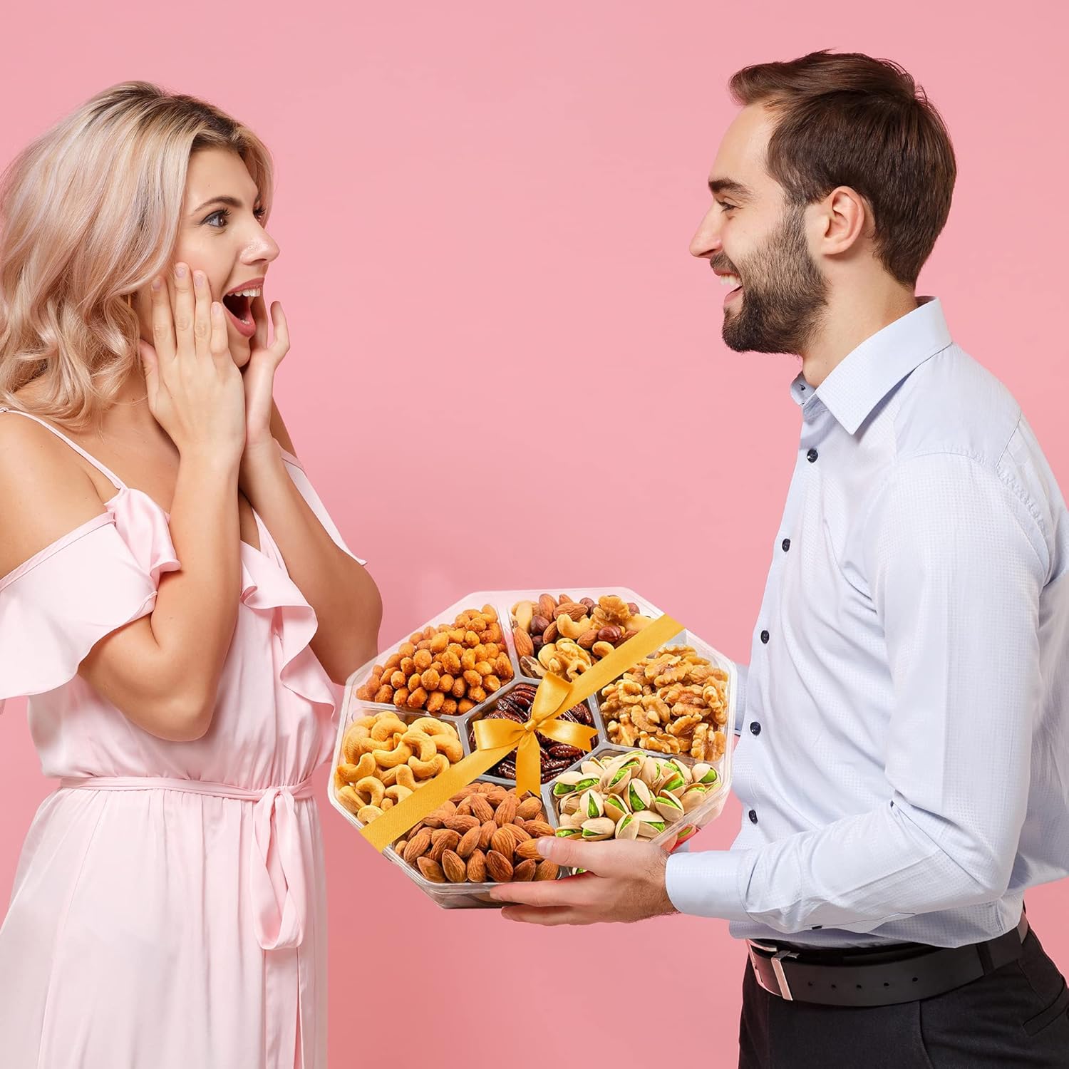 Buy Holiday Nuts Gift Baskets for Families, 7 Variety Christmas Gift