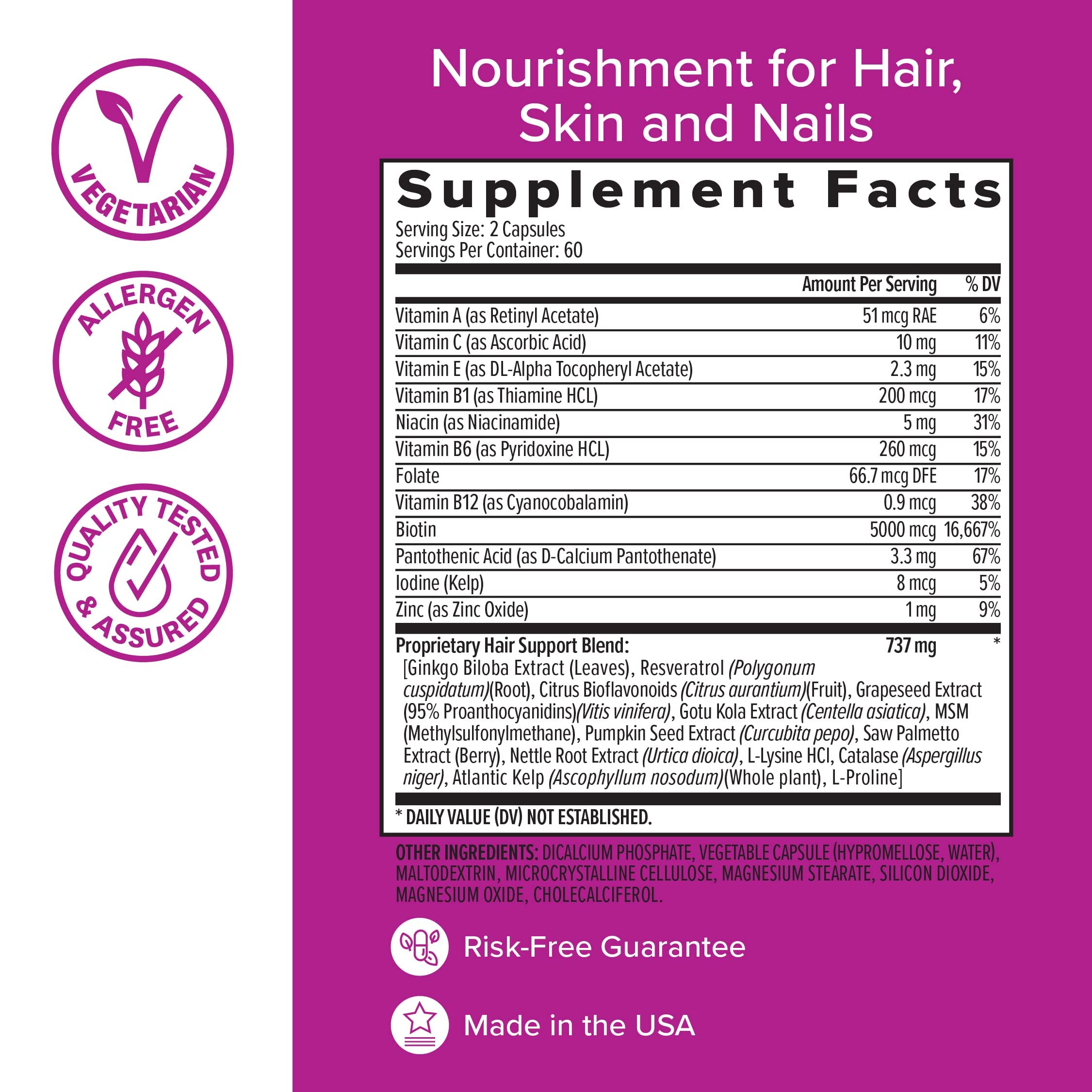 Buy Zenwise Hair Growth Vitamins Hair Loss Treatment with Biotin, Saw