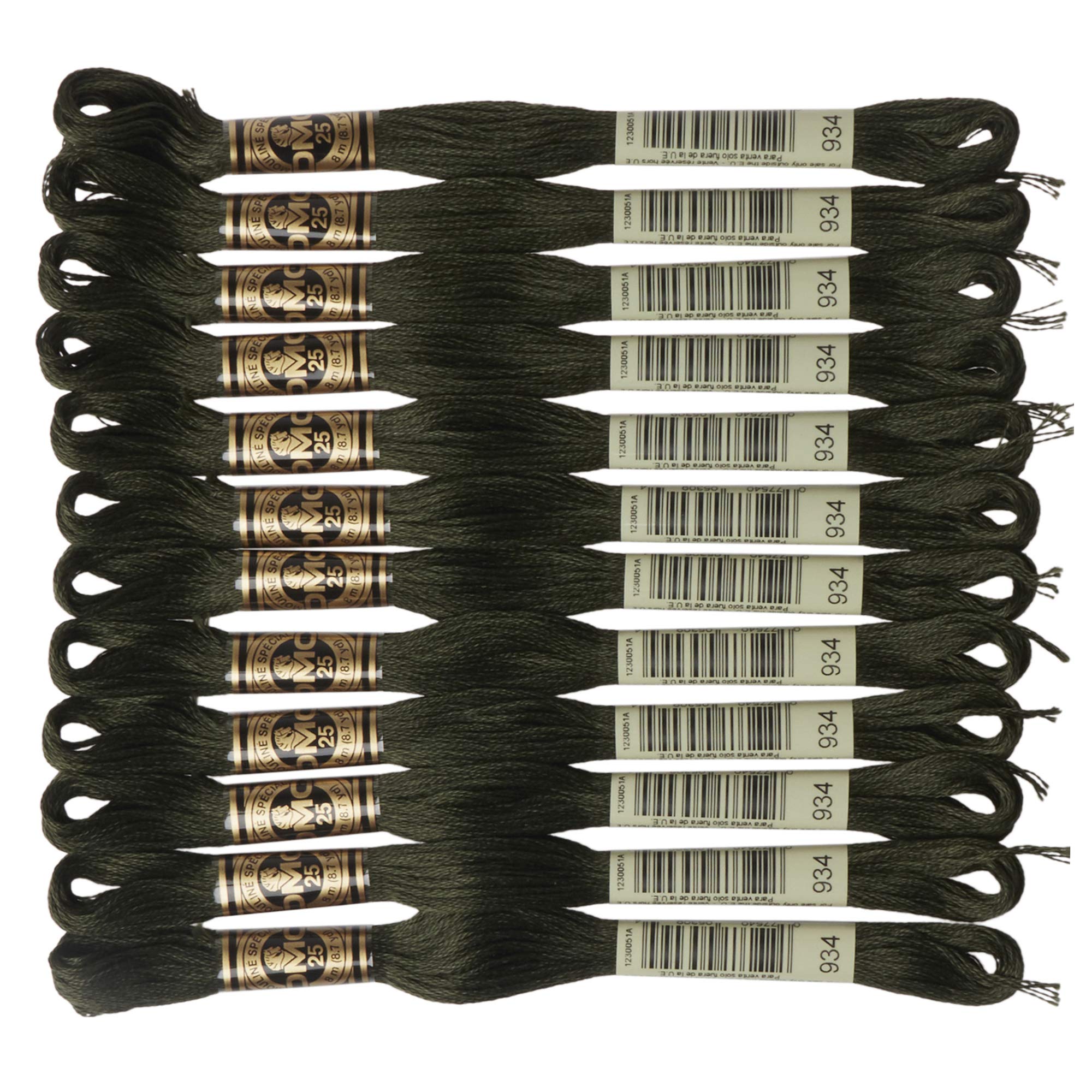 DMC 6-Strand Embroidery Cotton Floss, Black Avocado Green