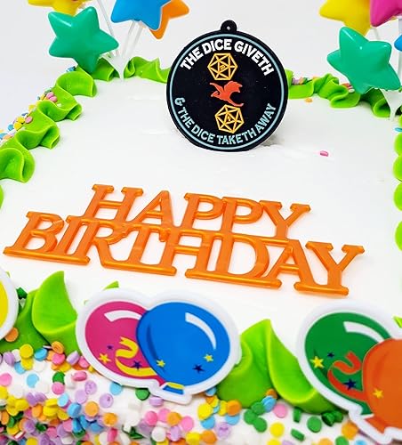 Miniatura 3 de Decoración para tarta de cumpleaños de Calabozos y Dragones  The Dice Giveth y The Dice Taketh (diseño único)
