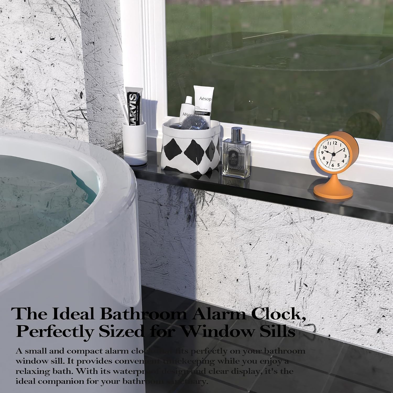AYRELY® 3" Analog Alarm Clock, Retro Small Clock, Desk Clock for Bathroom image 4