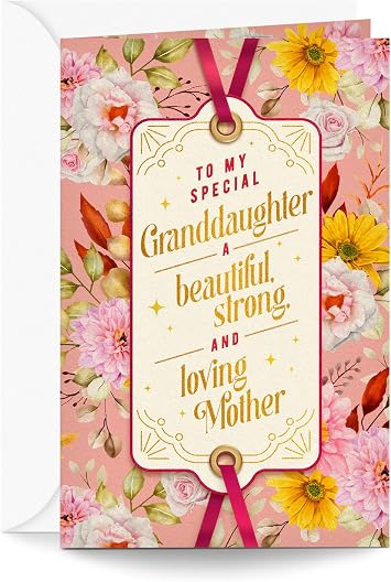 Prime Greetings Granddaughter Mothers Day Card, Made in America, Thick Card Stock with Premium Envelope Packaged in a Reusable Presentation Mailer, Eco-Friendly, 5in x 7.75in