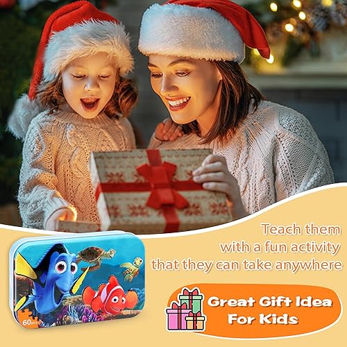 Miniatura 6 de LELEMON Rompecabezas oceánico para niños de 4 a 8 años, rompecabezas de 60 piezas del mundo submarino para niños de 3 a 5 años, rompecabezas para