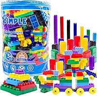 Dimple 300-Piece Building Blocks for Toddlers - Stackable STEM Montessori Toys Age 3+ Boys Girls Educational Fun