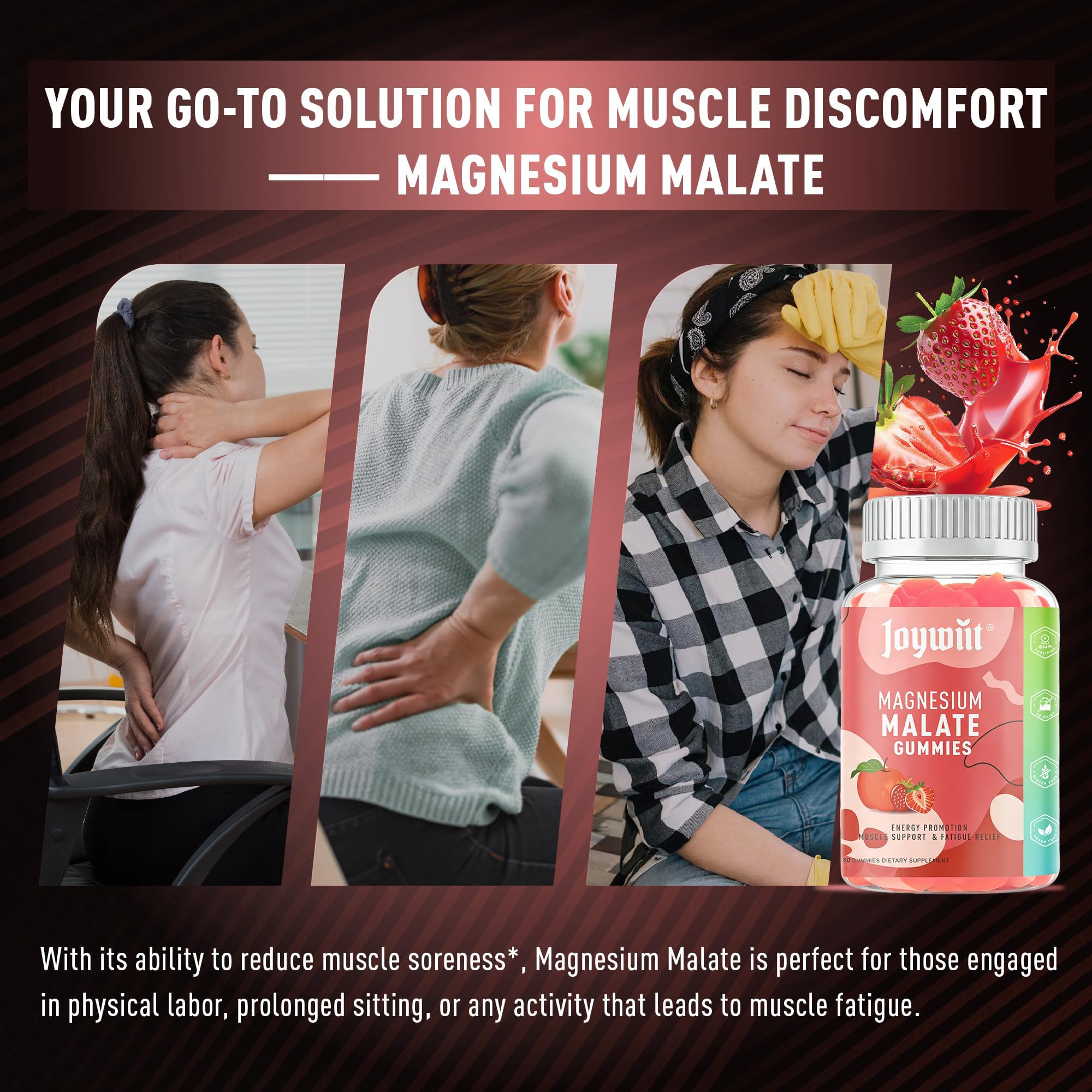 Magnesium Malate Gummies 1000mg with L-Theanine CoQ10 B6 60ct — Amazon image 8