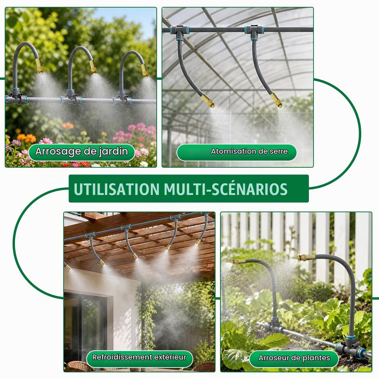 WingFly Système d'Irrigation Goutte-à-Goutte 60M, Arrosage Automatique