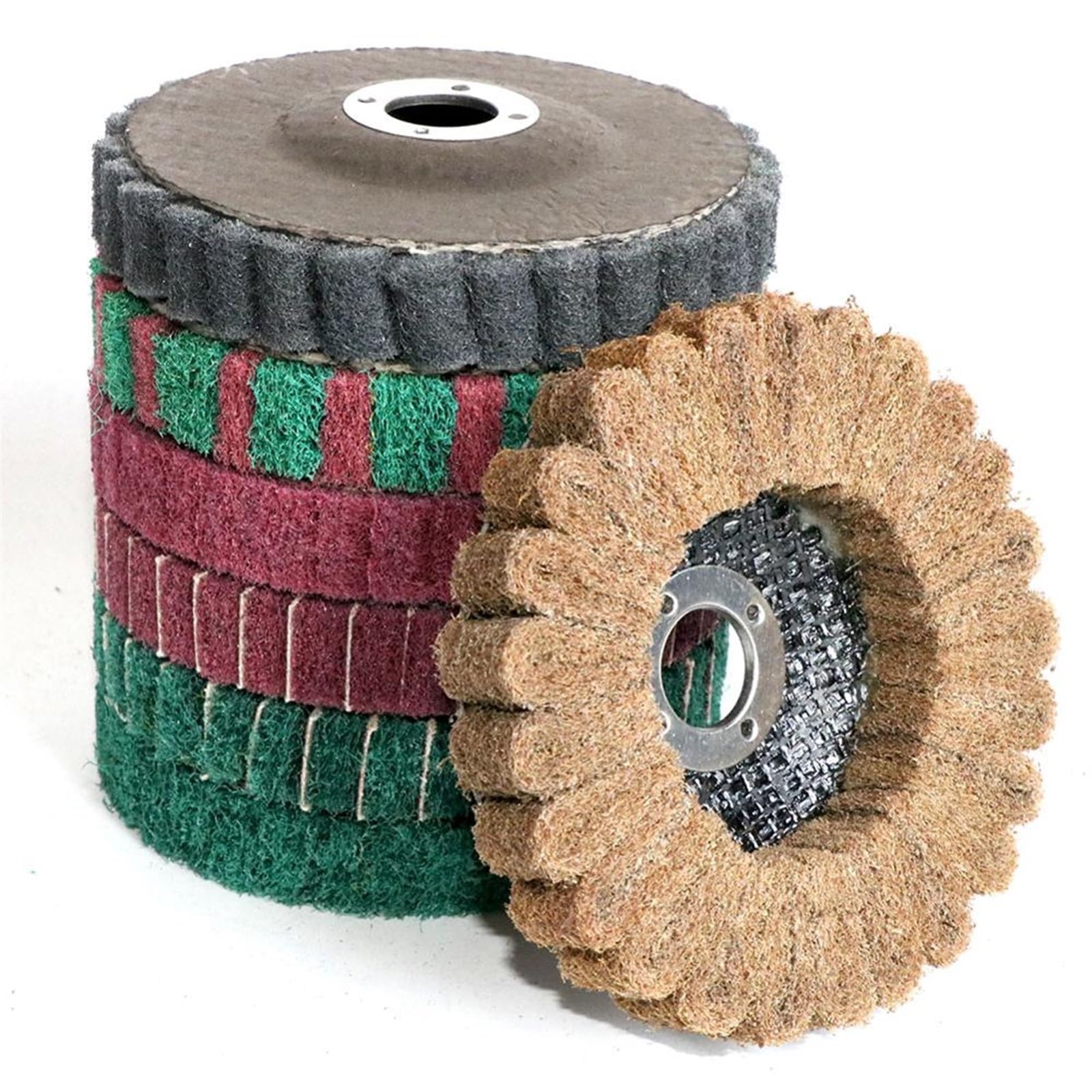 Tarcze Listkowe, Tarcze Polerskie Tarcza Listkowa Z Włókna Nylonowego Tarcza Polerska Do Szlifierki Kątowej Do Drewna I Metalu Polerowanie Tarczy Listkowej/5Pc Grit 800/125X22Mm