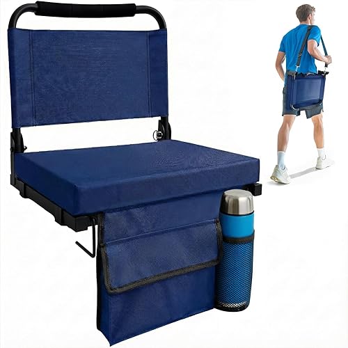 Vista 8 de Asientos de estadio para gradas con soporte de espalda, asiento plegable para juegos deportivos, piso de conciertos, artículos deportivos, asiento