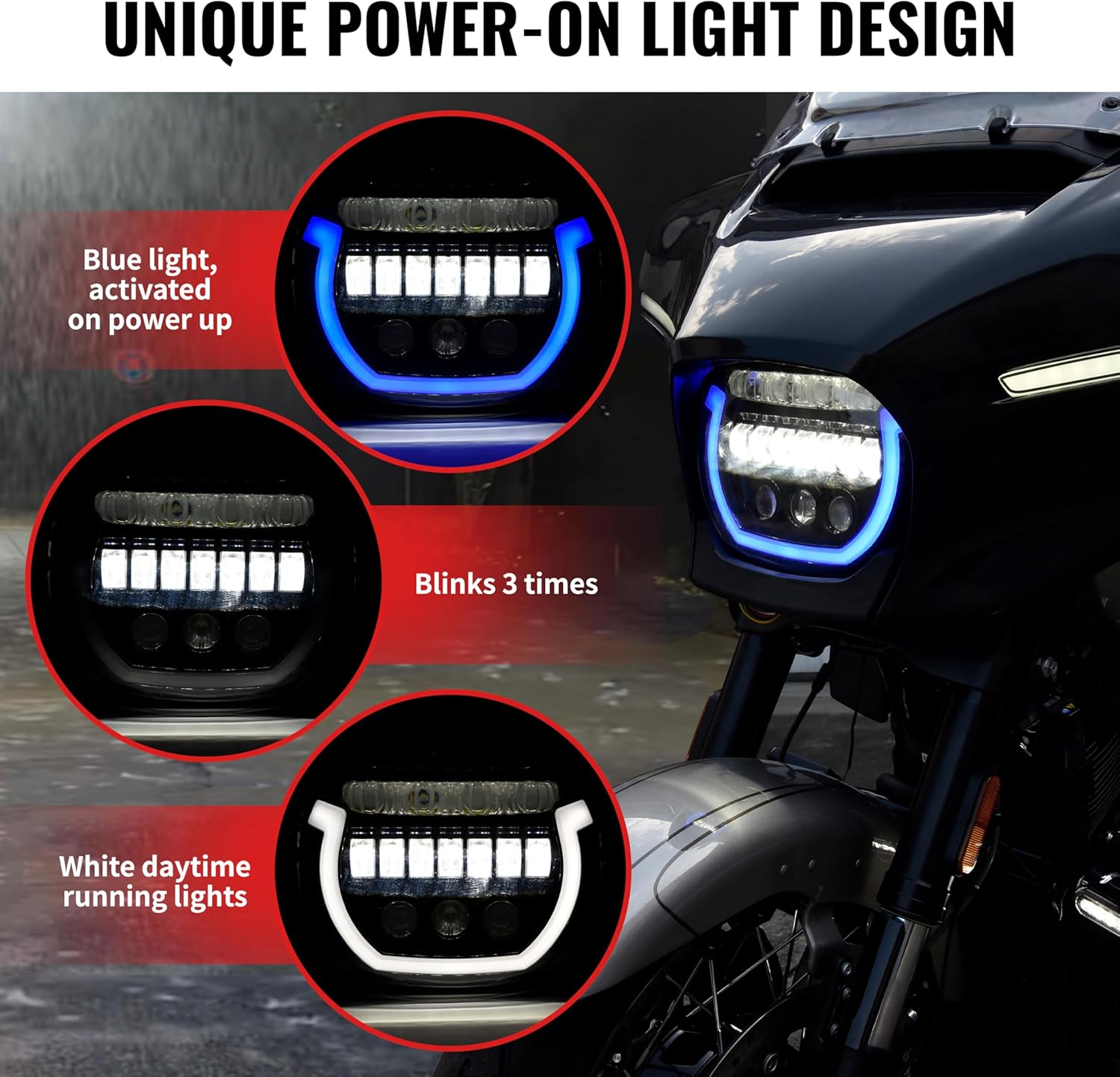 LED Headlights for Street Glide 24-25, LED Headlamp Front Light with High Beam Low Beam White DRL Lights for Harley Davidson Street Glide CVO 23-25 FLHXU 2025 Accessories