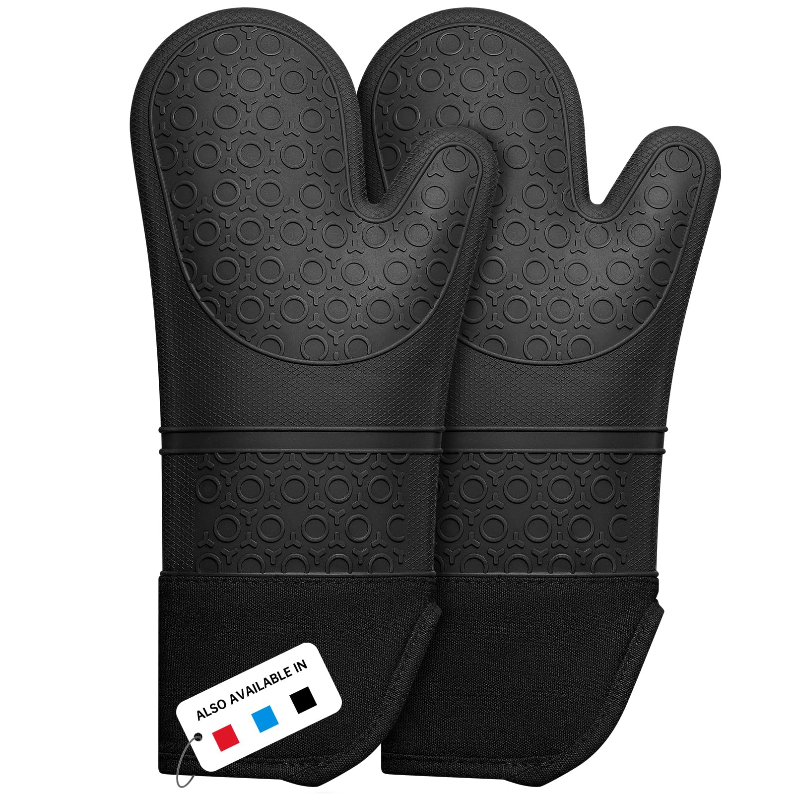 Sopito Oven Mitts Pair, Non-slip, Heat Resistant Up to 446 F for Kitchen