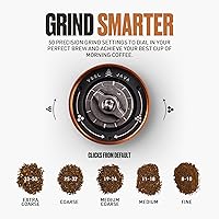 Vista 5 de VSSL Java G25 Manual Coffee Grinder Coffee for Camping Bean Grinder Travel Pour Over Stainless Steel Conical Burr ~ 25 Gram Capacity