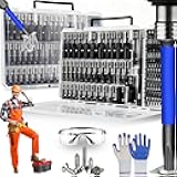 80 Piece Magnetic Impact Nut Driver Set, Bit Holder, Wing Nut Driver, Universal Sockets, Quick Release Extension, Power Bits, Set with Case for Auto Repair, Construction & Home Projects (46 Piece)