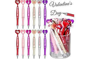 100 Pcs Heart Shaped Valentine Pens for Galentine's Day and Class