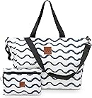 Large Beach Tote Bag for Women – Foldable & Packable Travel Bag with Zipper & Water...