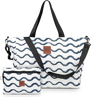 14 Beach Bedroom Ideas for Breezy Light Coastal Calm 136 Large Beach Tote Bag for Women – Foldable & Packable Travel Bag with Zip...