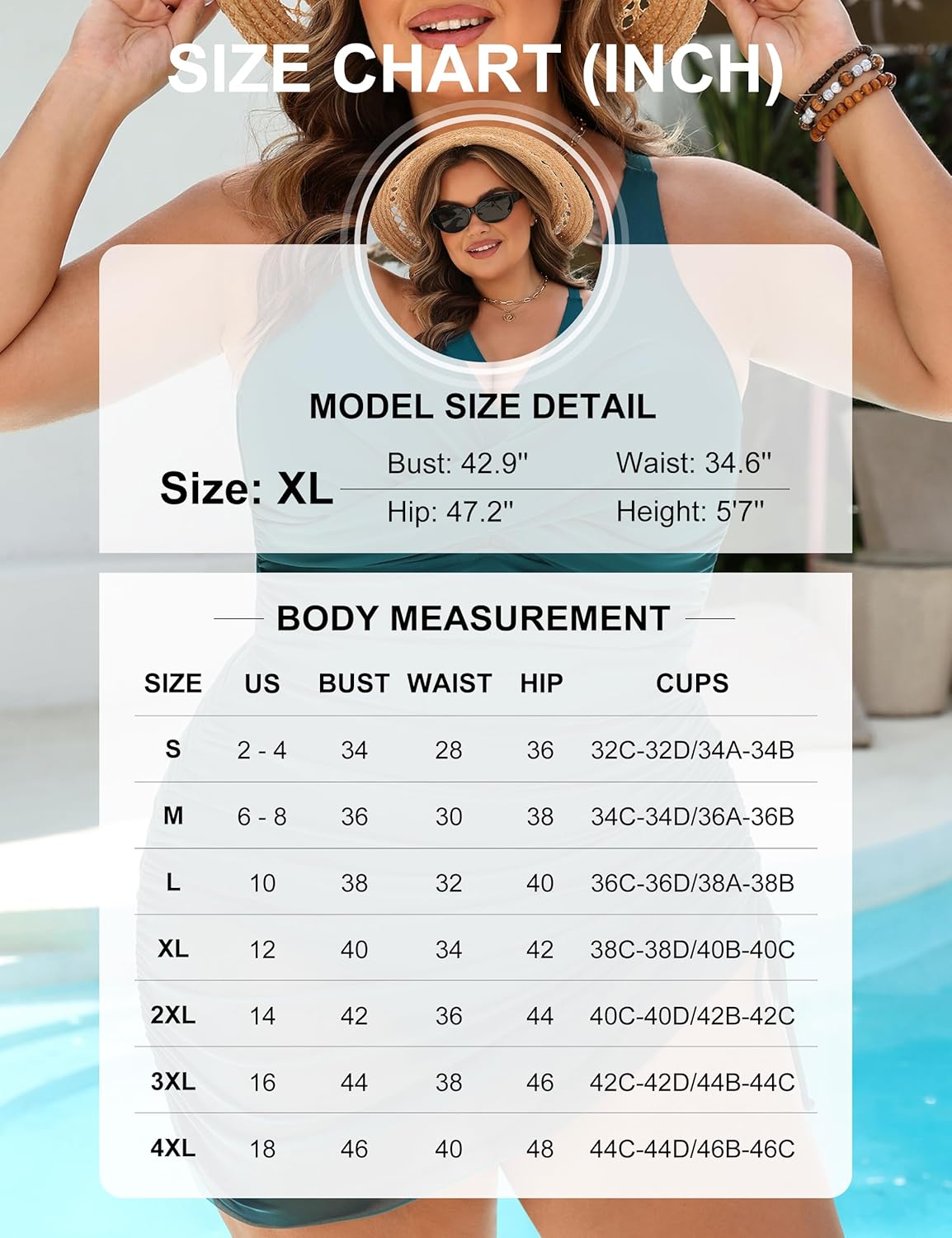 Blooming Jelly Womens Tummy Control Plus Size Swimsuit 2026 Swim Dress One Piece Modest Full Coverage Bathing Suit - Image 6