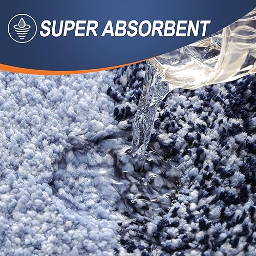 Miniatura 6 de OLANLY Juego de 2 alfombras de baño y alfombras de baño ombré, tamaño de alfombra de baño 30 x 20 pulgadas y juego de alfombra de baño 24 x 16 + 24