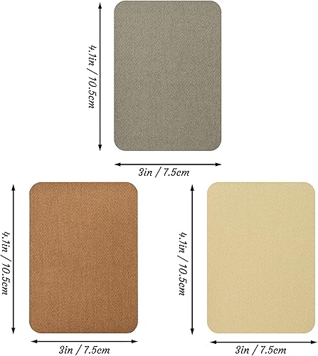 Vista 38 de 12 piezas de parches termoadhesivos de tela de alta calidad, pegamento fuerte, kit de decoración de reparación 100% algodón negro, tamaño 3 x 4-1/4
