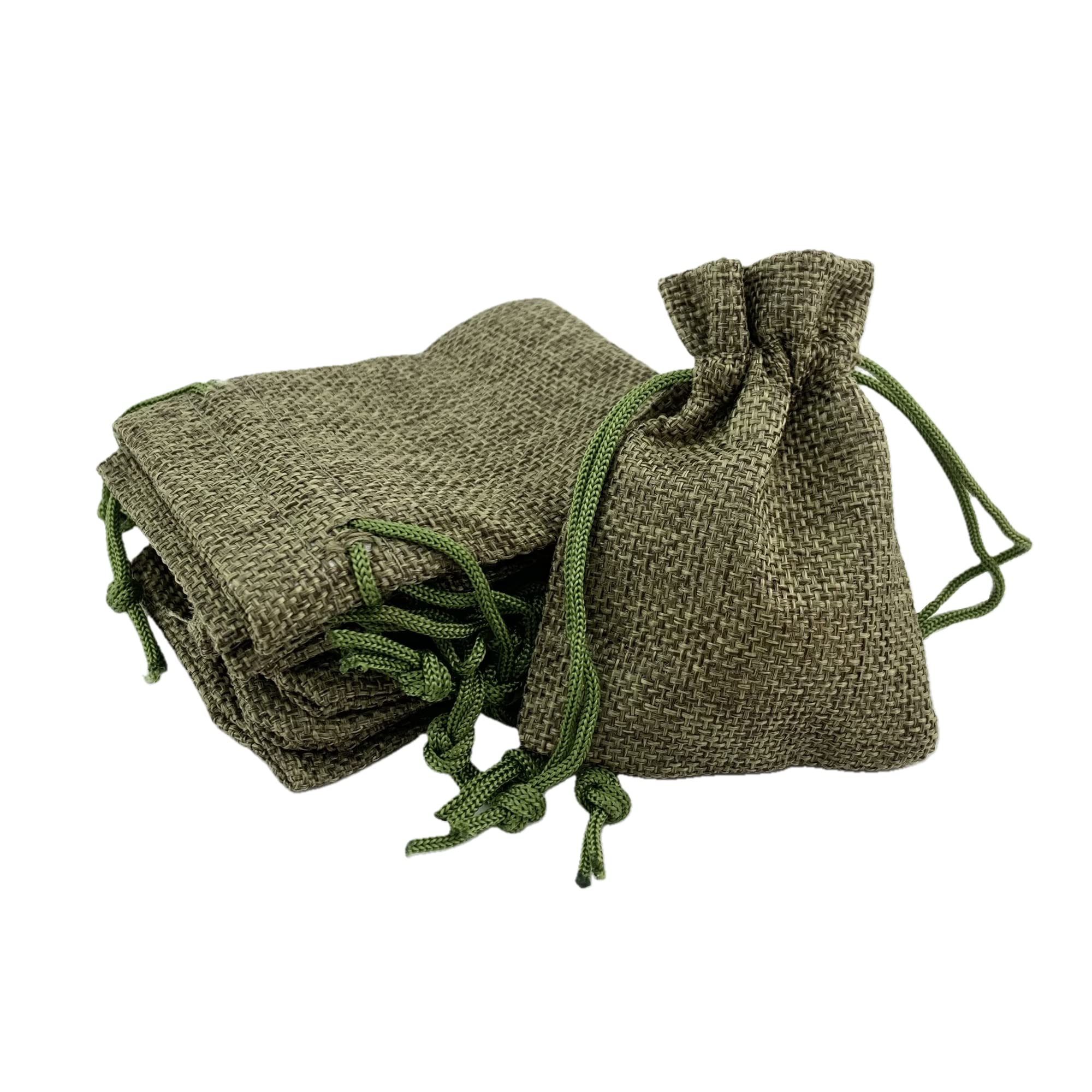 Palmhomee Pack Of 25 Burlap Gift Bags with Drawstring Linen Jewelry Pouches Wedding Hessian Jute Bags for Birthday and Treat Pouches Party Wedding