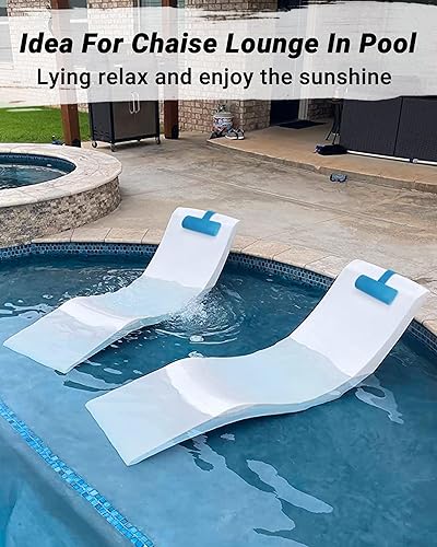 Miniatura 3 de AOSYCO Almohada para reposacabezas para patio, tumbona, almohada de spa para adultos con cola pesada antideslizante, cojín para exteriores para