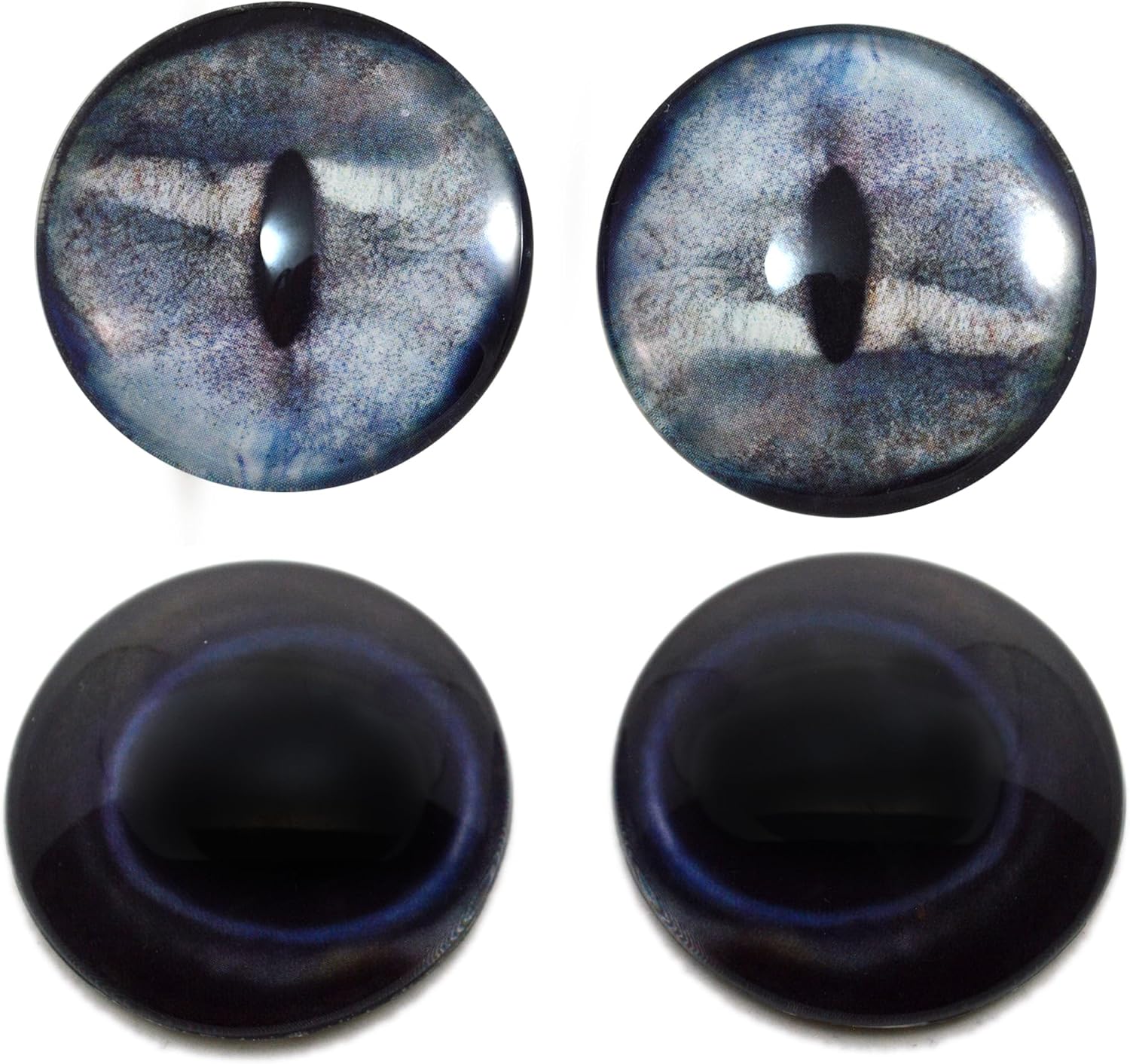 40mm Shark Eyes 2 Pair Bundle Large Sea Creature Great White and Silver Bull Shark Animal Taxidermy Art Jewelry Supply Wire Wrap Jewelry Felt Craft Sculpture