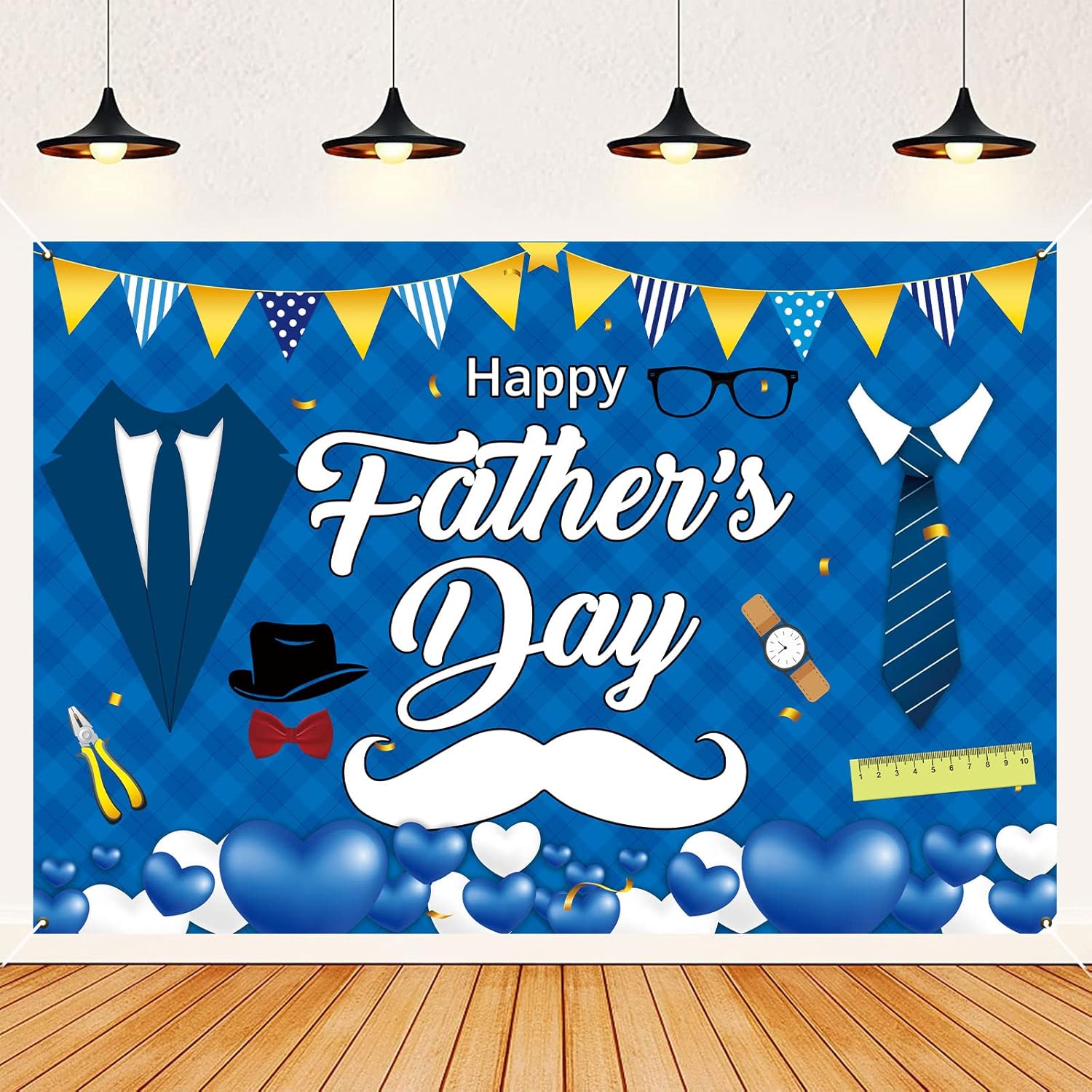 Happy Father’s Day Decorations Backdrop,Happy Father's Day