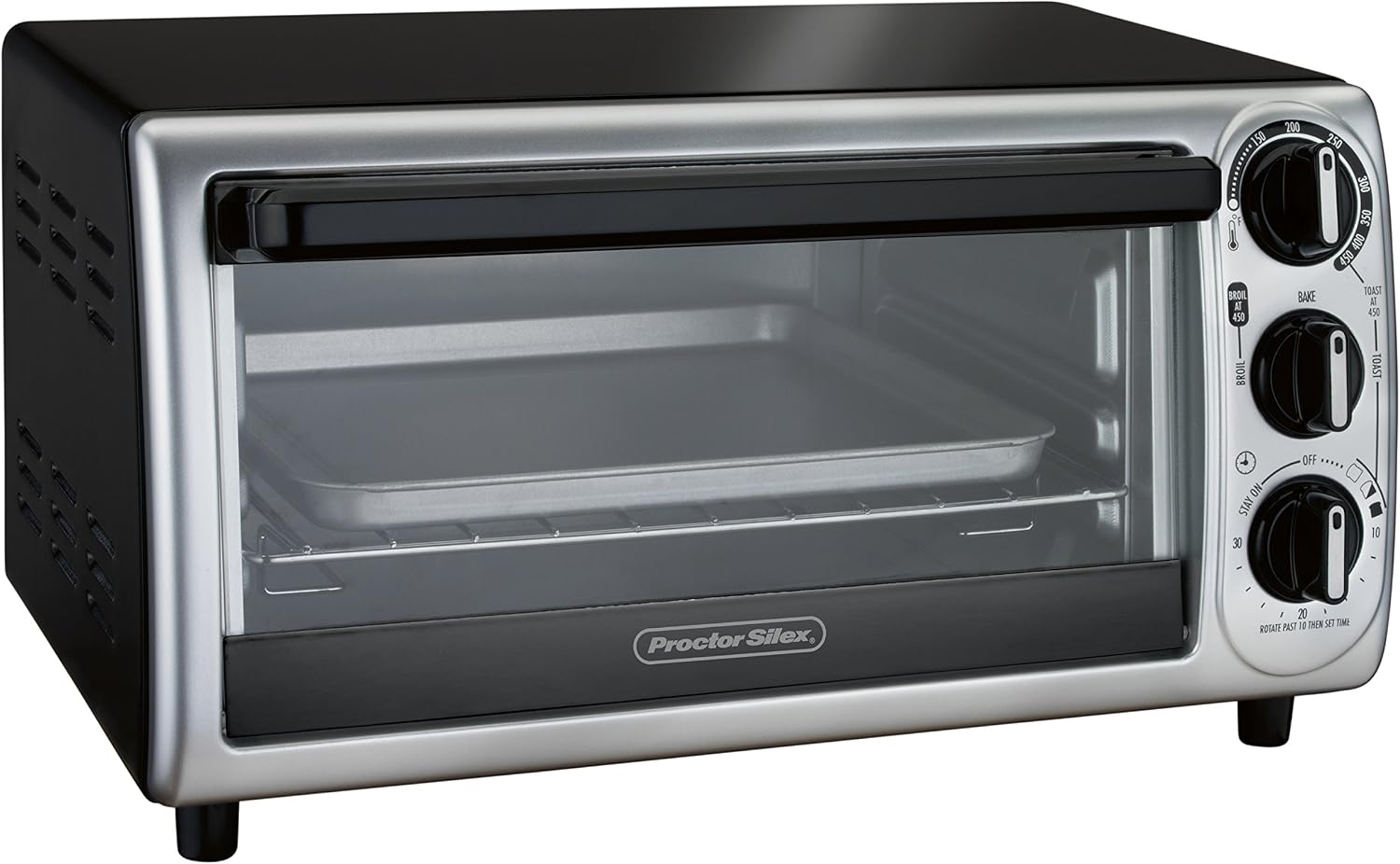 Proctor Silex 31122PS - Horno de tostadora con bandeja para hornear, color  negro : Amazon.com.mx: Hogar y Cocina