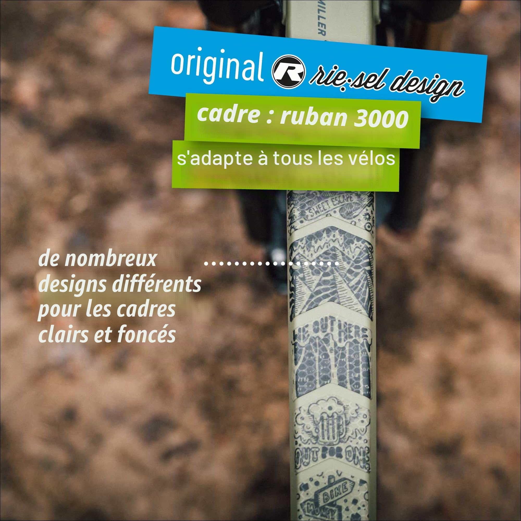 Riesel Design Frame : Tape 3000 Kit Protection Cadre vélo Mixte